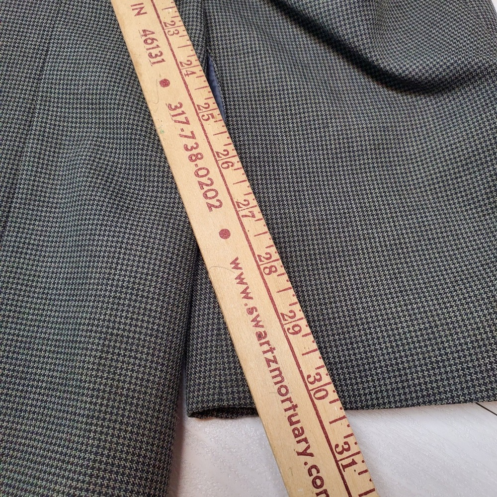 di Marabelli Mens 42R Blazer 80s Core Olive Green Wool Blend Houndstooth Retro - Picture 11 of 14